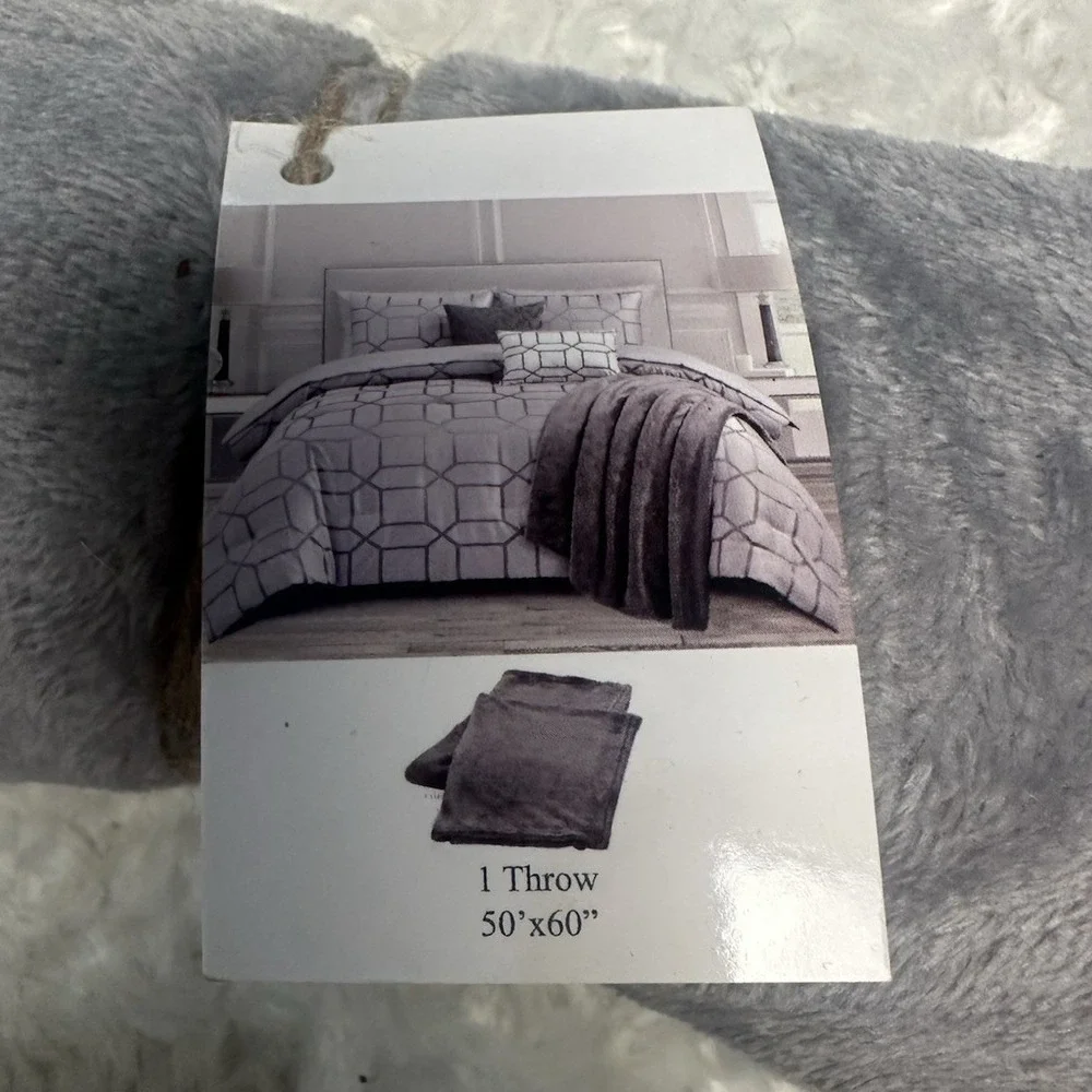 Gray Solid Color Throw Blanket 50 in x 60 in, 60